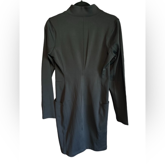 Athleta Woman's Black Delancey Skyline Long Sleeve Dress, Size MP - Picture 3 of 8